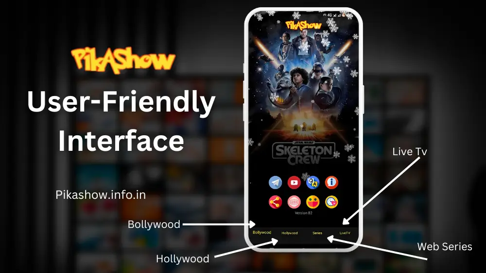 Pikashow User Interface